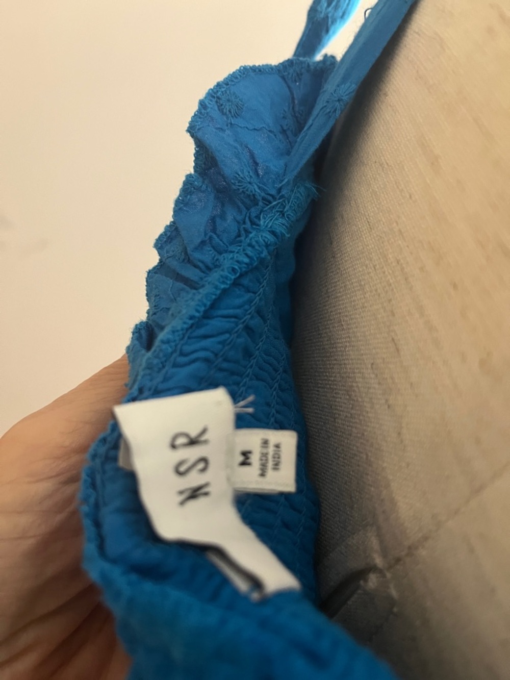 Blue Ruffle-Trim Midi Dress - Picture 2 of 5